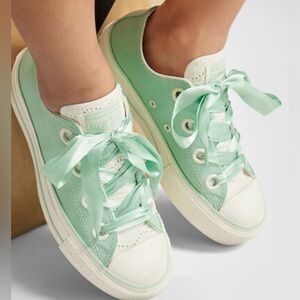 Converse Matte satin platforms